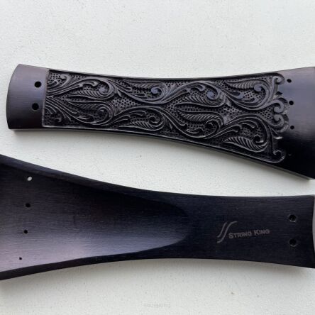 Tailpiece-Vln-Carving-Floral-Ebony