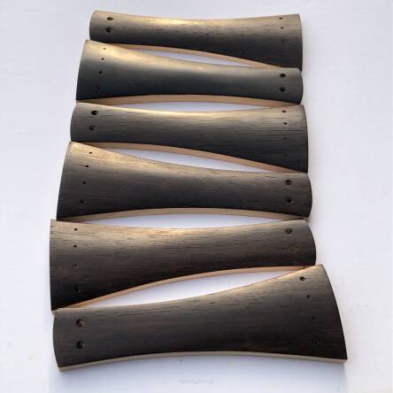 Tailpiece-Viola-Dark-Brown Ebony Veneer on Maple-133 mm