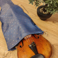 Silk Bag - Viola Large - Royal Dots