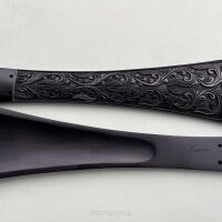 Tailpiece-Cello-Carving-Floral-Ebony