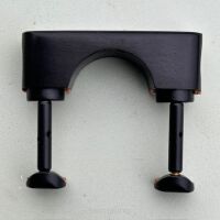 Chinrest - Violin - Central - Medium - Ebony - Bottom mounted  Hill Black fittings