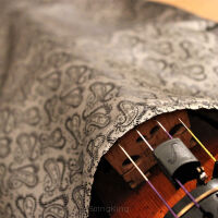 Silk Bag - Violin - Classic Paisley - Silver Black