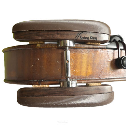 Double-Chinrest –Rosewood & Silicon - bottom mounted silver fittings