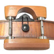 Double Central Chinrest – Violin - Boxwood & Silicon - Bottom Mounted Gold Fittings - 3