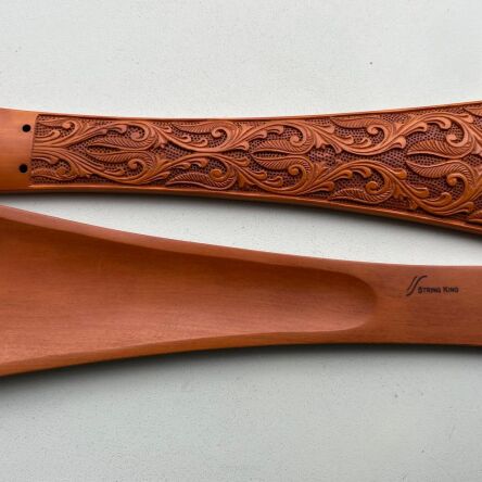Tailpiece-Cello-Carving-Floral-Boxwood