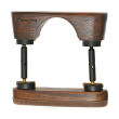 Double Central Chinrest – Violin - Rosewood & Silicon - Bottom Mounted Black Fittings - 2