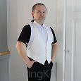 Backless Shirt-Shirty-white-norm collar 188cm/42cm